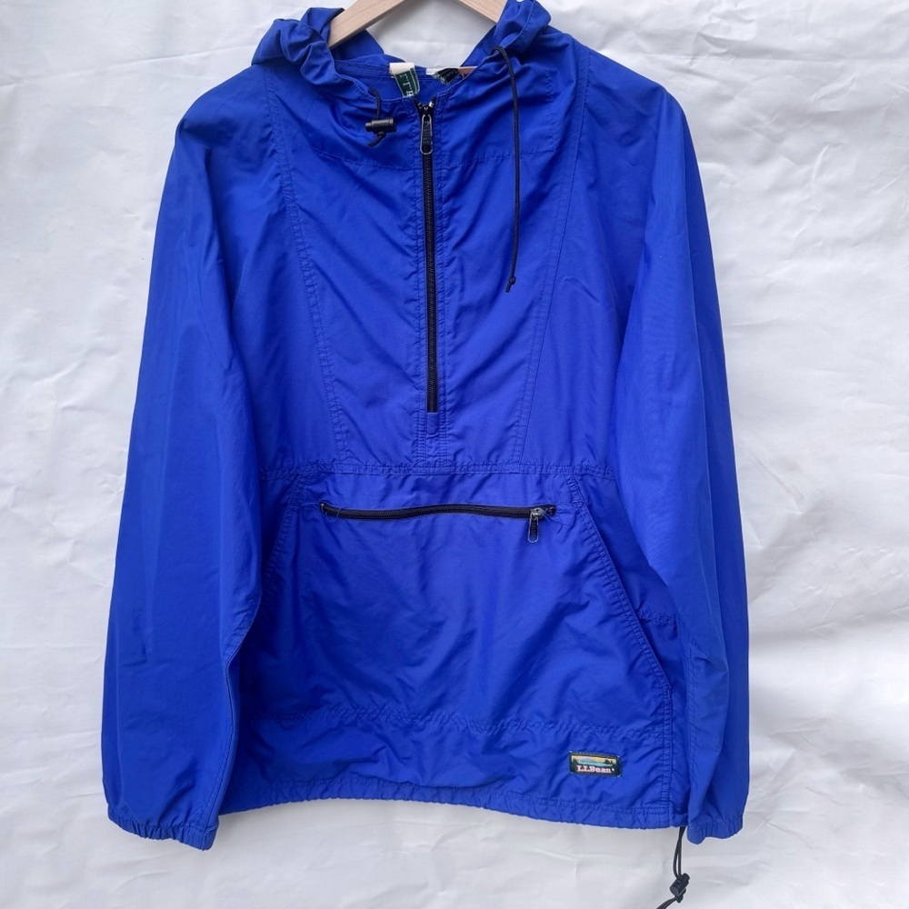 ll Bean // royal blue quarter zip hooded pullover size large jun2